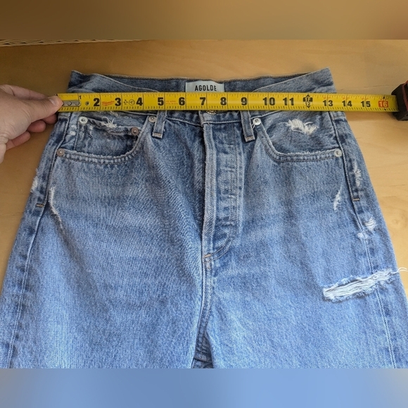 AGOLDE - 90's Mid Rise Loose Fit in Fall Out Jeans Size 23 100% Cotton - Picture 11 of 16